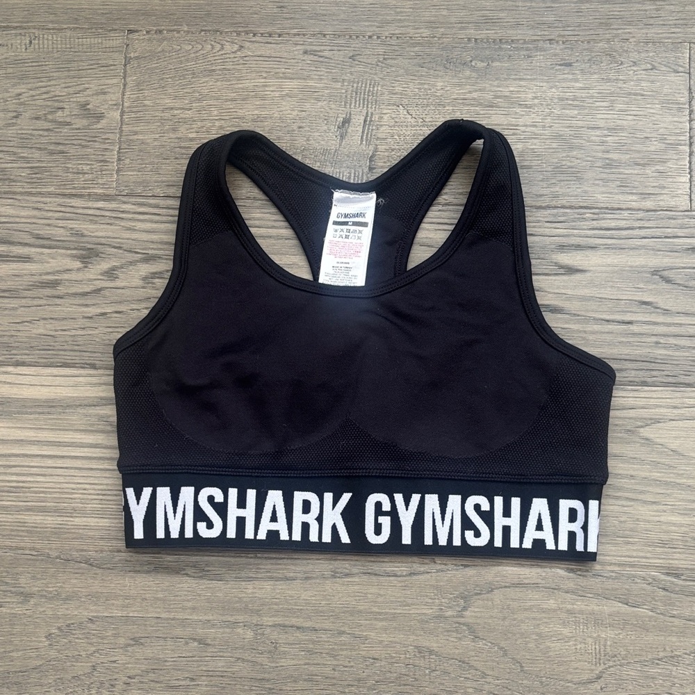Gymshark | Flex Black and White Sports Bra Size Medium